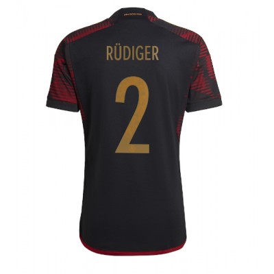 Echipament fotbal Germania Antonio Rudiger #2 Tricou Deplasare Mondial 2022 maneca scurta